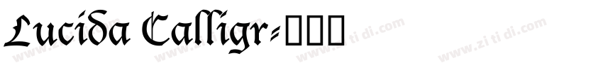 Lucida Calligr字体转换
